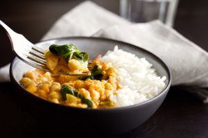 Recette Curry de pois chiches {express, healthy, vegan, sans gluten et sans lactose !}