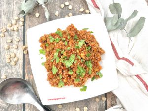 Recette Quinoa pois chiches tomate