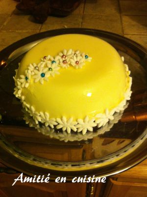 Recette Entremet chocolat blanc et son crémeux praliné