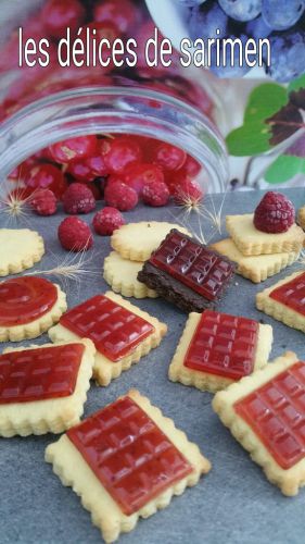 Recette Sablées à la confiture de framboises