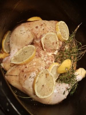 Recette Cuisses de poulet thym et citron au cookéo