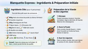 Recette Blanquette de poulet : la recette crémeuse et inratable