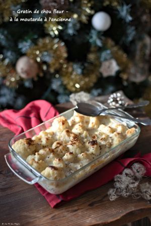 Recette Gratin de chou fleur à la moutarde à l’ancienne