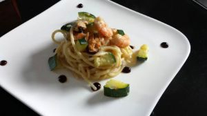 Recette Spaghettis fruits de mer et courgettes