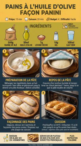 Recette Pains à l’huile d’olive façon panini