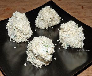 Recette Boulettes de riz au fromage frais végétal et sésame