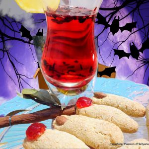 Recette Doigts de sorcière pour Halloween avec une infusion d'hibiscus
