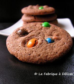 Recette Cookies moelleux au nutella et m&m's