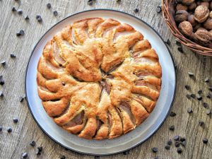 Recette Gâteau aux poires, noix et pépites de chocolat