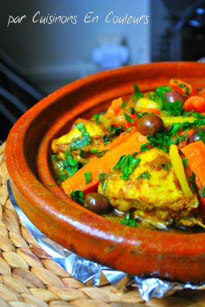 Recette Tajine de poulet aux carottes et citron confit