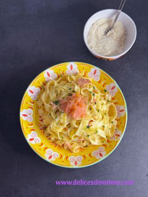 Recette Tagliatelles fraîches au saumon fumé
