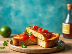 Recette Découvrez le Toast à l’Avocat Doré au Four avec une Touche de Salsa Piquante!