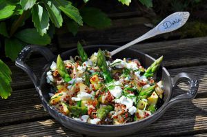 Recette Salade d'asperges fêta au mélange riz et quinoa