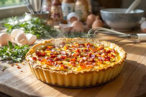 Recette Elle remplace les lardons par ça : 7x moins gras, même goût bluffant dans sa quiche !