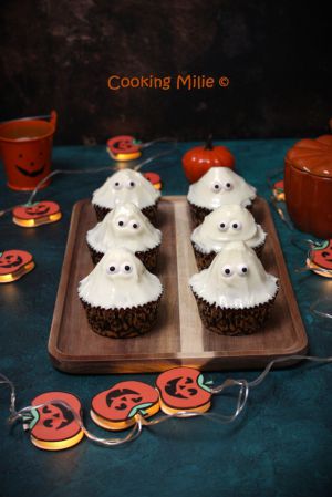 Recette Halloween #39 - Carrot cupcakes fantômes