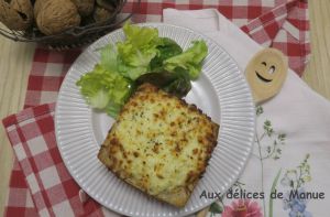 Recette Croque monsieur au jambon et crème de champignons