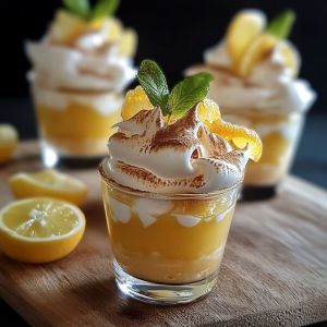 Recette Verrines Citron Meringuée : Dessert Frais Simplifié