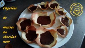 Recette Capelines de mousse au chocolat noir