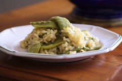 Recette Risotto aux pois gourmands et courgettes