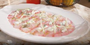 Recette Gravlax de lieu, betterave et crème de citron de Cyril lignac dans tous en cuisine