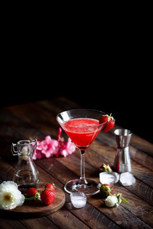 Recette Cocktail à la fraise et à la rose