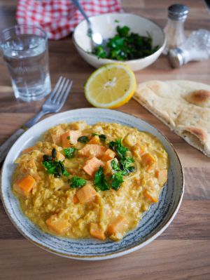 Recette Dahl lentilles corail et patates douces