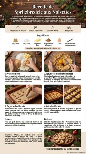 Recette Spritzbredele aux Noisettes