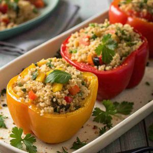 Recette Quinoa Stuffed Peppers – Healthy Vegetarian Main Dish