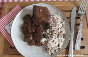 Recette Filet mignon au vin rouge et champignons