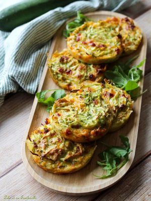 Recette Galettes de courgettes, chorizo & mozzarella