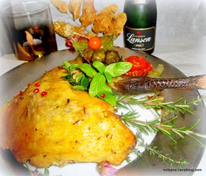 Recette Pintade de ferme rôtie, farcie sous peau au foie gras accompagnée de choux de Bruxelles