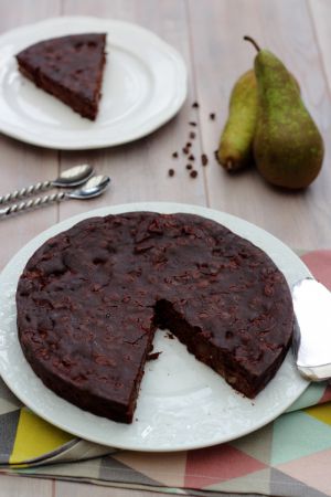 Recette Gâteau au chocolat et poires (vegan)