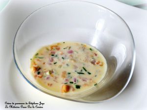 Recette Crème au parmesan de Stéphane Jego