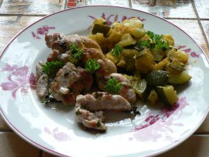 Recette Ris de veau en persillade et sa poêlée de courgettes