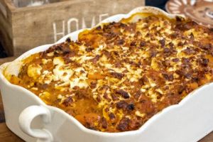Recette Casserole de patates douces à la viande hachée et fêta