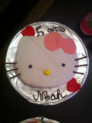 Recette Gâteau hello kitty (ganache pâte à tartiner)