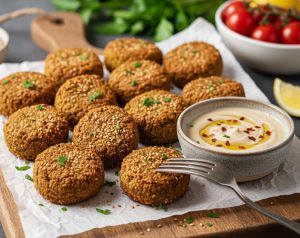 Recette Falafels au four et sauce sésame : recette facile à la maison