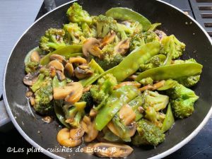 Recette Brocoli aux champignons à la sauce à l'ail