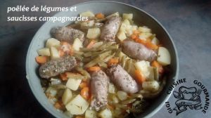 Recette Poelee de legumes et saucisses campagnardes (cookéo)