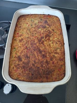 Recette Clafoutis aaux courgettes et poivron