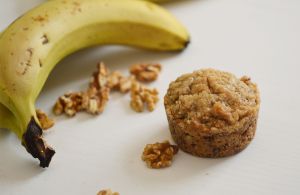 Recette Muffins banane et noix { sans gluten, vegan }