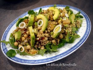 Recette Salade de quinoa, avocat,  et noisettes