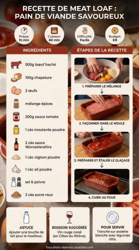 Recette Meat Loaf : pain de Viande Savoureux
