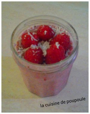 Recette Chia pudding, avoine, coco et framboise au thermomix ou sans (Vegan)