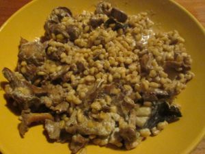 Recette Blé en risotto, champignons des bois