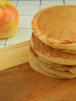 Recette {Crêpes} Pancake à la compote de pomme et à la fève tonka