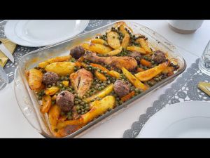 Recette Poulet Rôti au Four avec Légumes