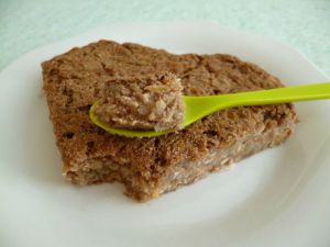 Recette Tofucake cacao coco au muesli et au psyllium (diététique, végan, sans gluten, riche en fibres et protéines, sans oeuf ni beurre)