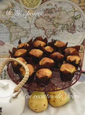 Recette Muffins façon amandines aux poires