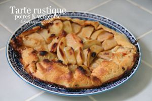 Recette Tarte rustique aux poires et à la vergeoise